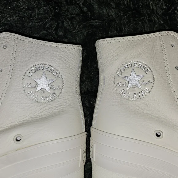 NWT Converse Chuck 70 Deluxe white leather high heeled sz 6.5 never worn - Picture 3 of 16